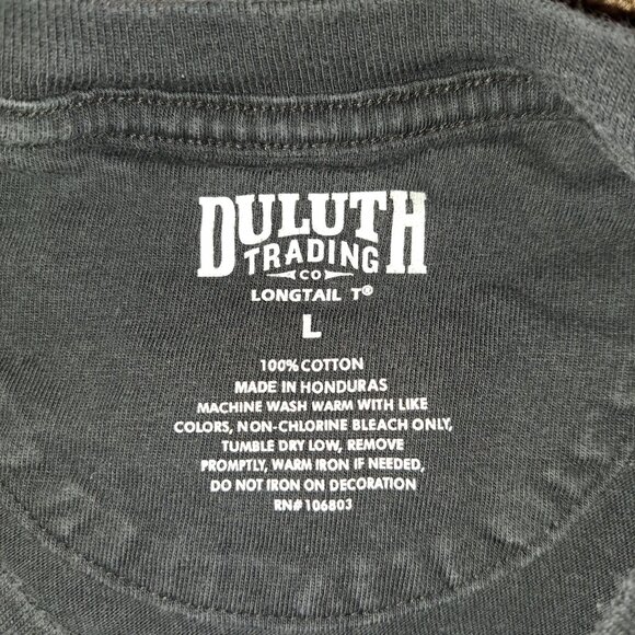 Duluth Trading Company Men's Longtail T Relaxed Fit Angry Beaver Logo T-Shirt L - Picture 4 of 8